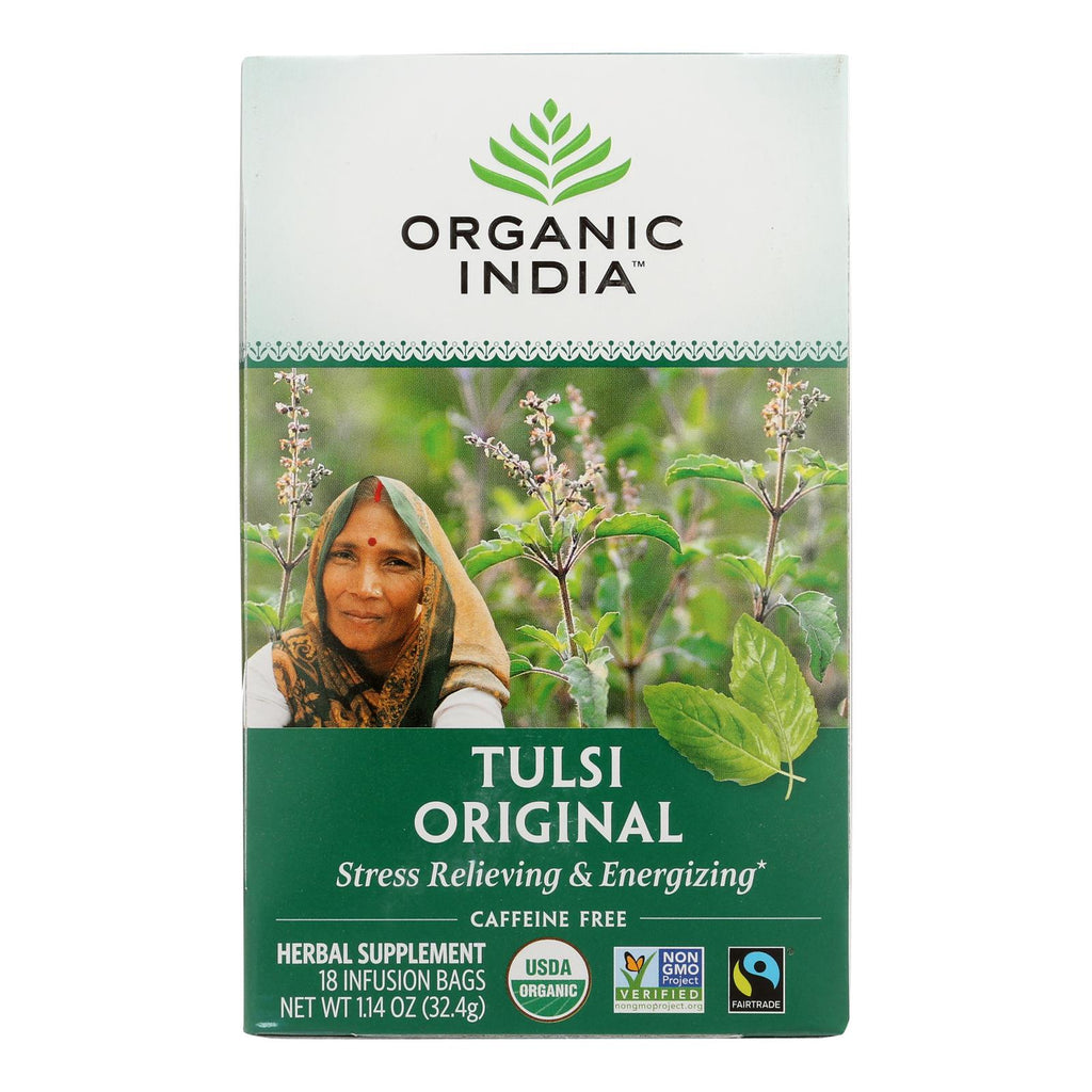Organic India Tulsi Tea Original - 18 Tea Bags - Case Of 6 - Lakehouse Foods