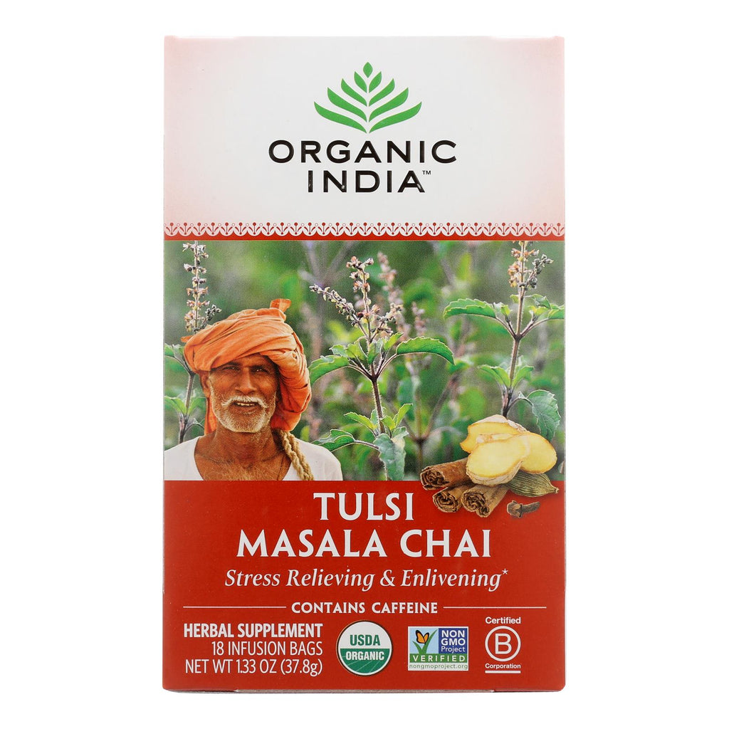 Organic India Tulsi Tea Chai Masala - 18 Tea Bags - Case Of 6 - Lakehouse Foods