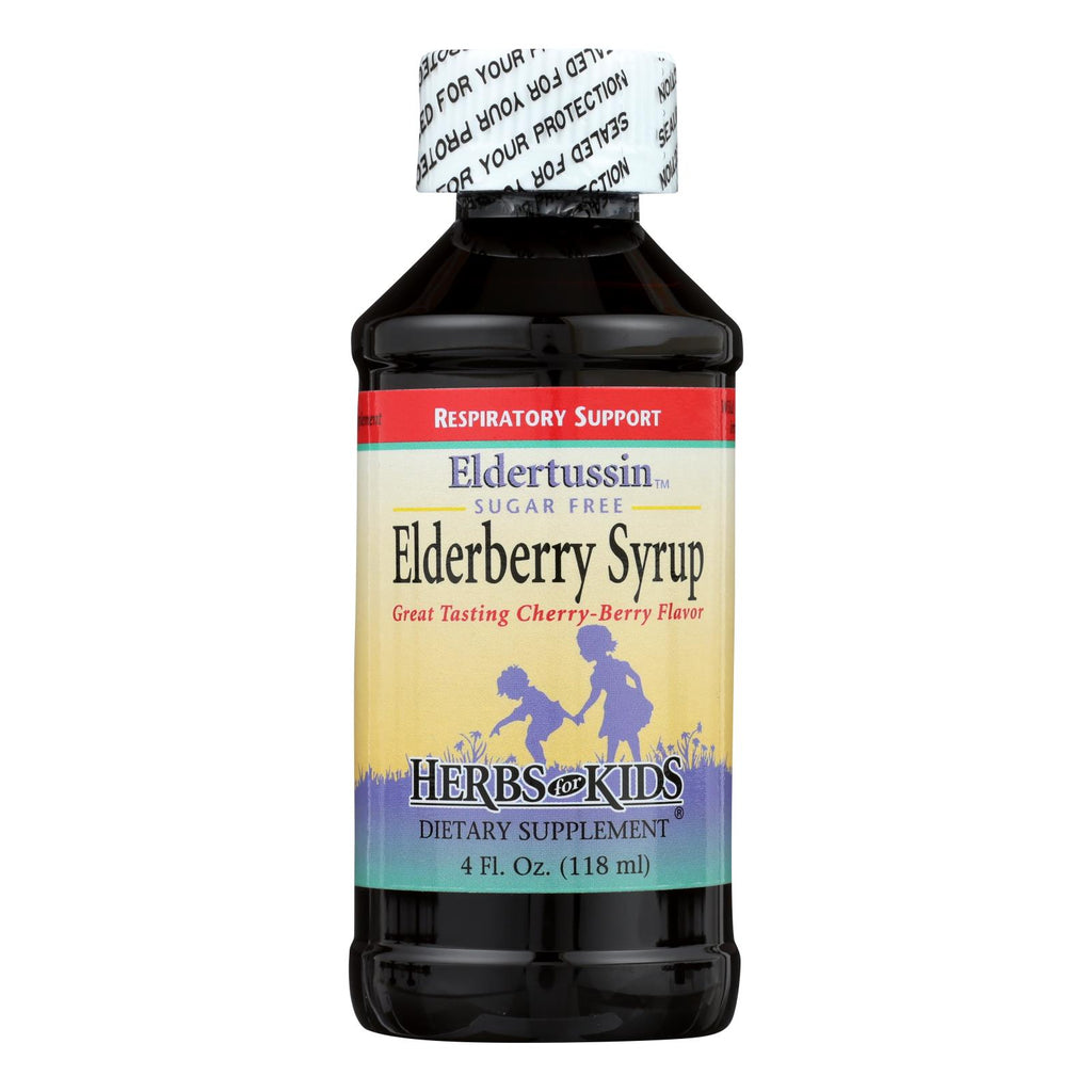 Herbs For Kids Eldertussin Elderberry Syrup - 4 Oz - Lakehouse Foods