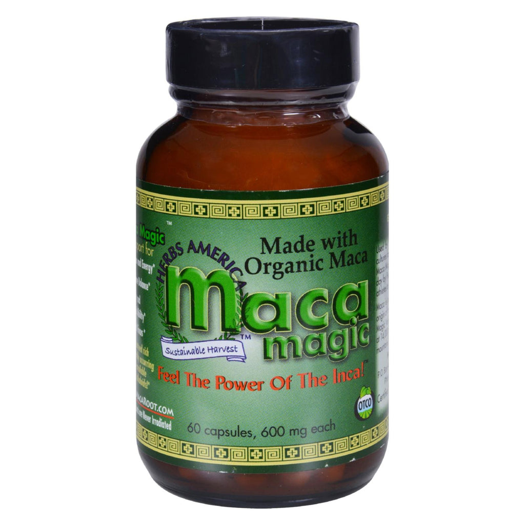 Maca Magic - Organic - 600 Mg - 60 Capsules - Lakehouse Foods