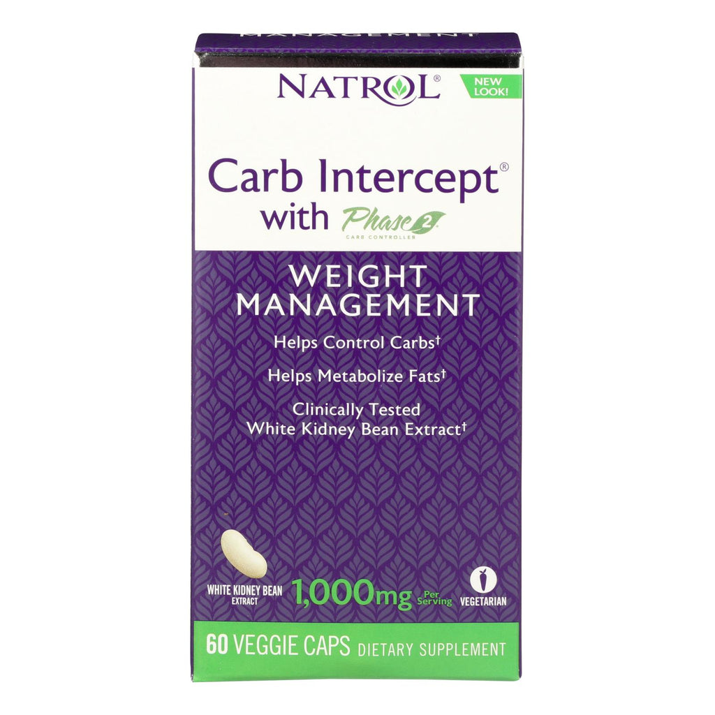 Natrol White Kidney Bean Carb Intercept - 60 Capsules - Lakehouse Foods