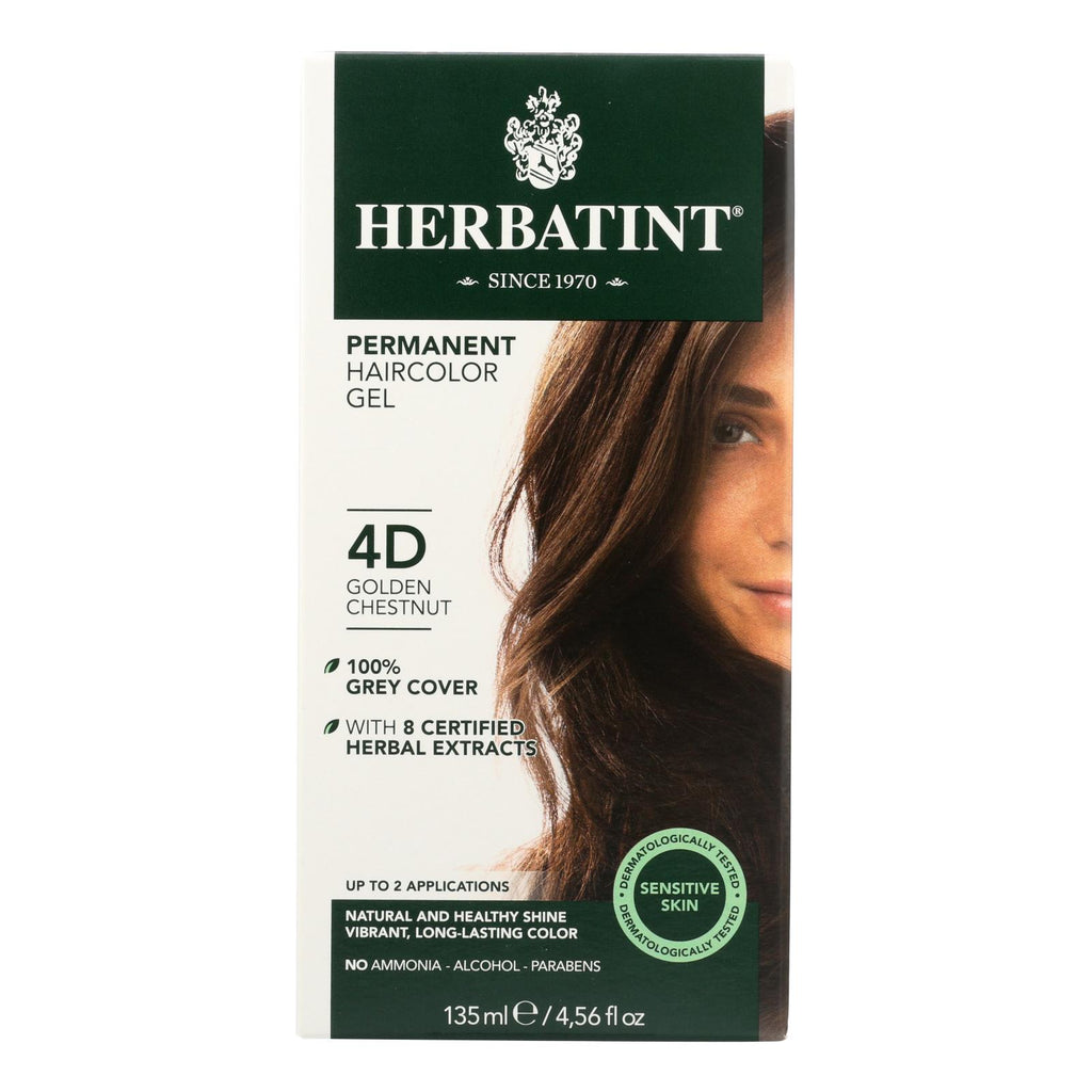 Herbatint Permanent Herbal Haircolour Gel 4d Golden Chestnut - 135 Ml - Lakehouse Foods
