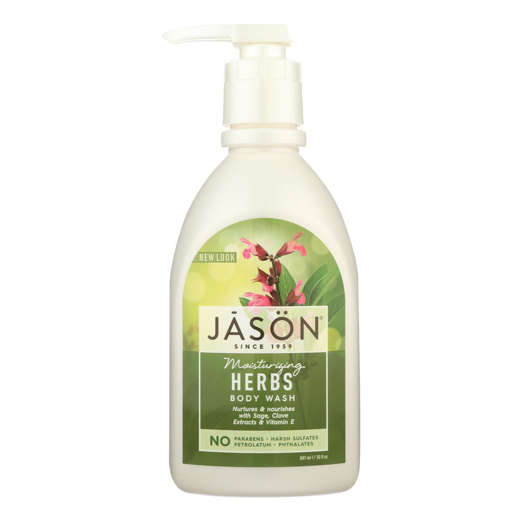 Jason Pure Natural Body Wash Moisturizing Herbs - 30 Fl Oz - Lakehouse Foods