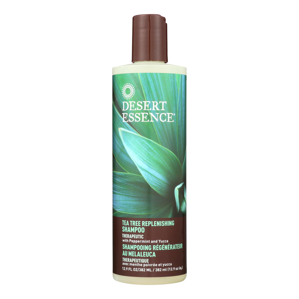 Desert Essence - Replenishing Shampoo Tea Tree - 12.9 Fl Oz - Lakehouse Foods