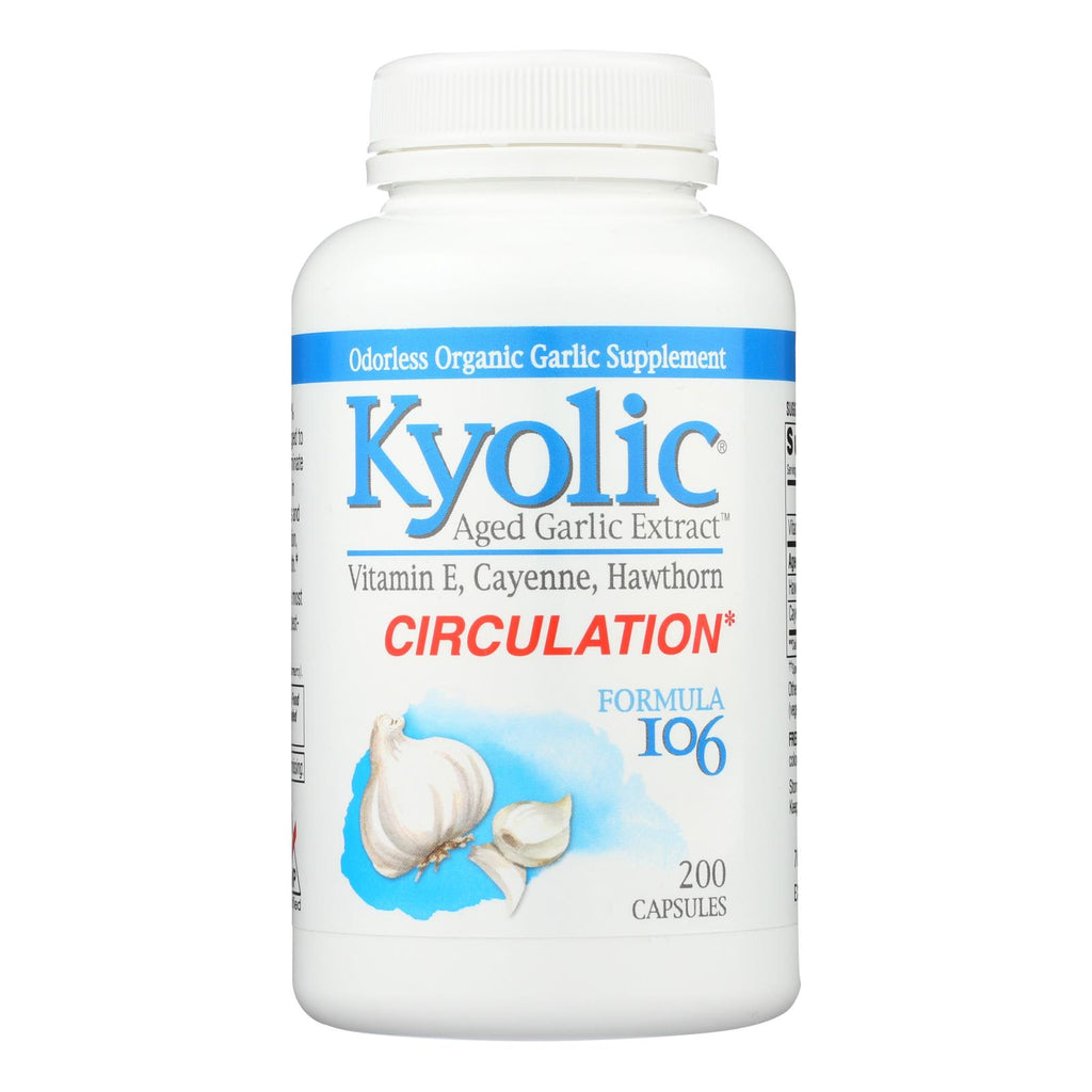 Kyolic - Aged Garlic Extract Healthy Heart Formula 106 - 200 Capsules - Lakehouse Foods