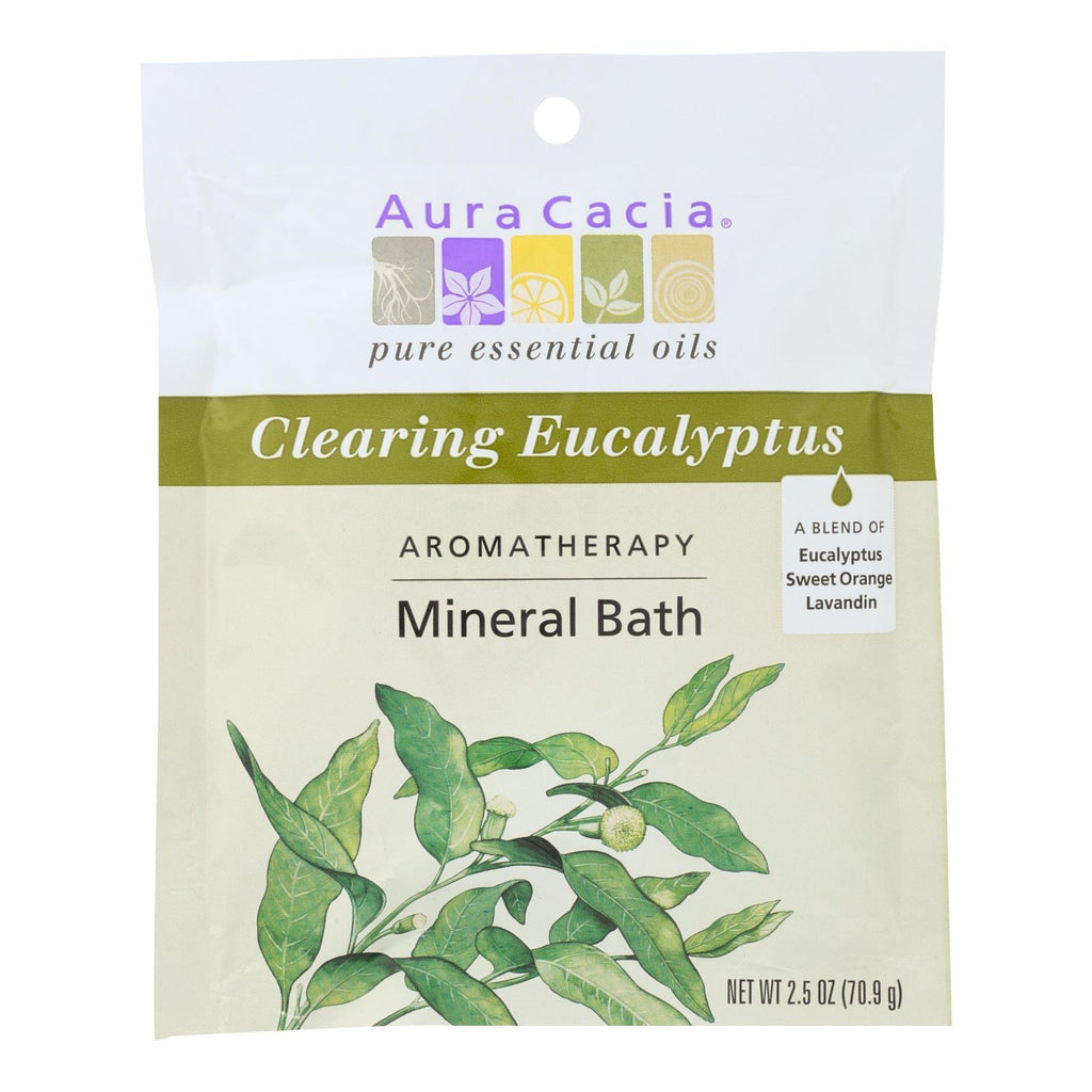Aura Cacia - Aromatherapy Mineral Bath Eucalyptus Harvest - 2.5 Oz - Case Of 6 - Lakehouse Foods