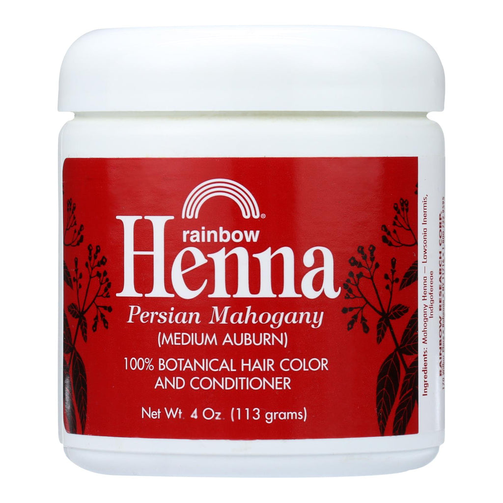 Rainbow Research Henna Hair Color And Conditioner Persian Mahogany Medium Auburn - 4 Oz - Lakehouse Foods