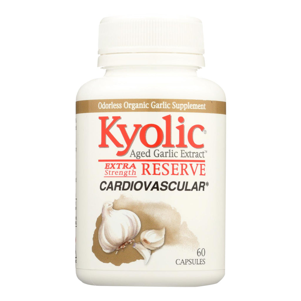 Kyolic - Aged Garlic Extract Cardiovascular Extra Strength Reserve - 60 Capsules - Lakehouse Foods
