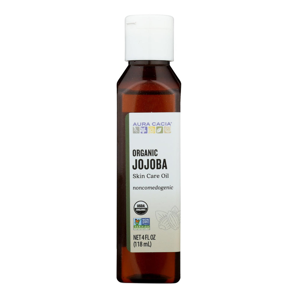 Aura Cacia - Organic Aromatherapy Jojoba Oil - 4 Fl Oz - Lakehouse Foods