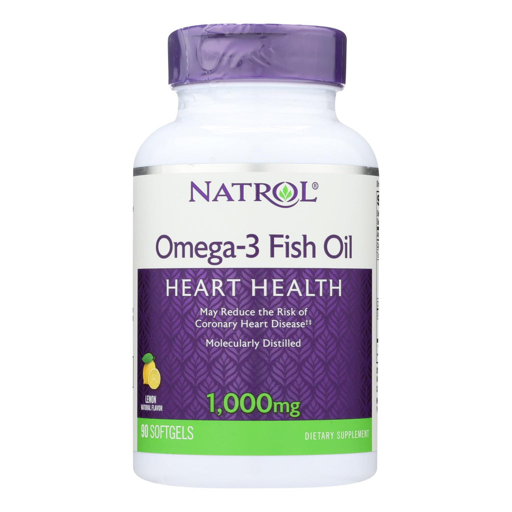 Natrol Omega-3 Fish Oil Lemon - 1000 Mg - 90 Softgels - Lakehouse Foods