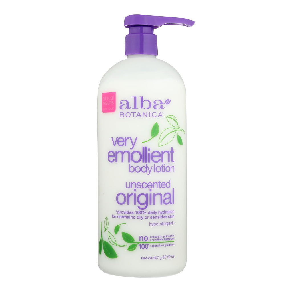 Alba Botanica - Very Emollient Body Lotion - Unscented - 32 Fl Oz - Lakehouse Foods