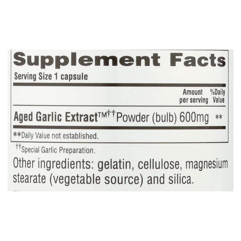Kyolic - Aged Garlic Extract Cardiovascular Extra Strength Reserve - 120 Capsules - Lakehouse Foods