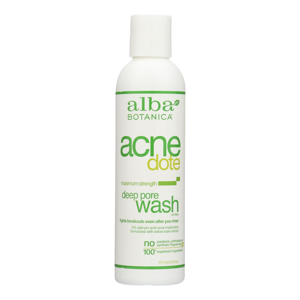 Alba Botanica - Natural Acnedote Deep Pore Wash - 6 Fl Oz - Lakehouse Foods