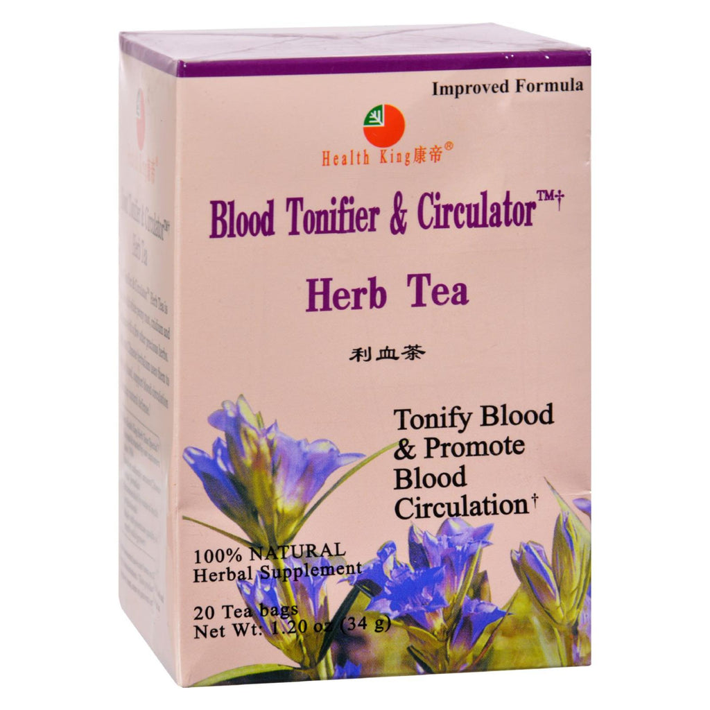 Health King Medicinal Teas Blood Tonifier And Circulator Herb Tea - 20 Tea Bags - Lakehouse Foods