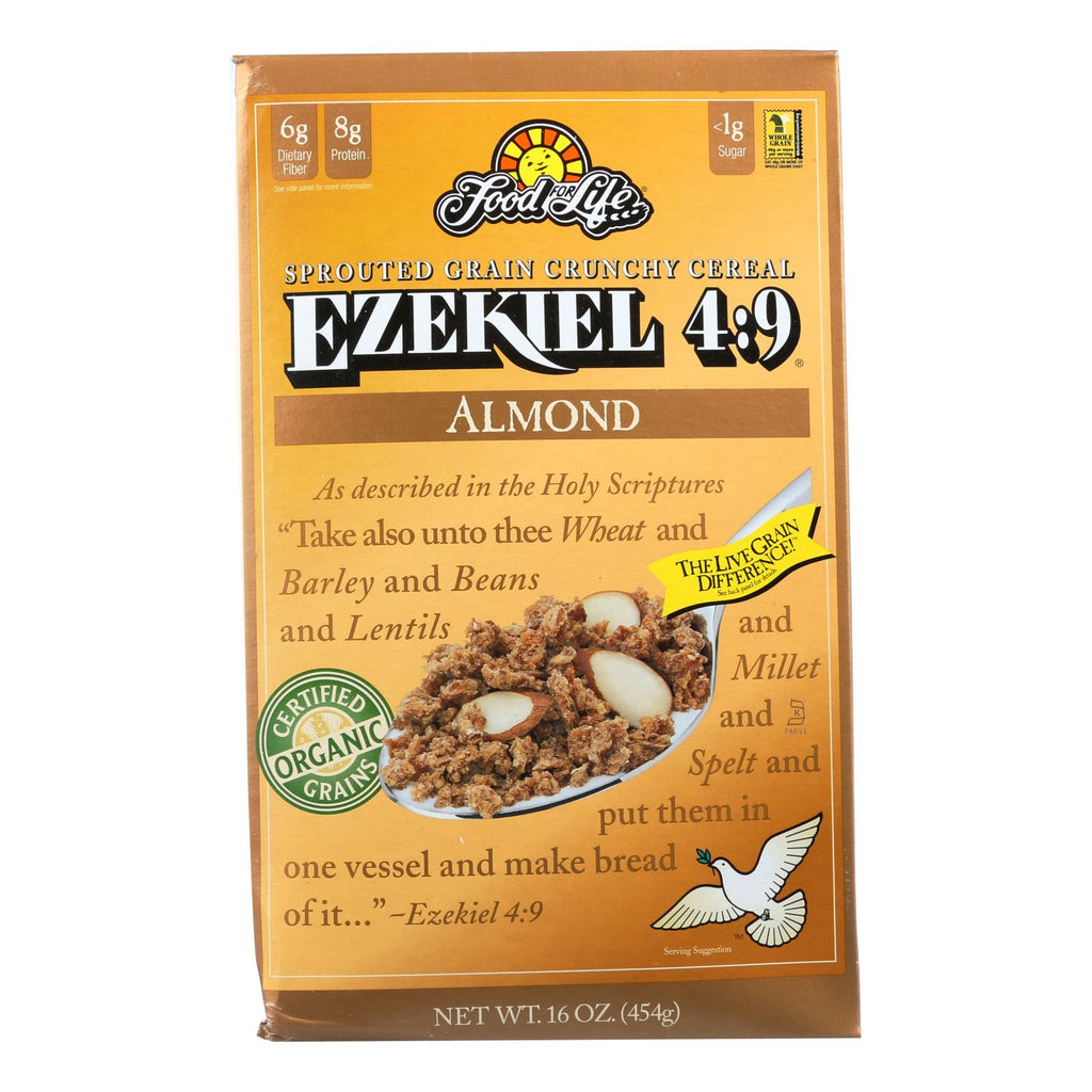 Food For Life Baking Co. Cereal - Organic - Ezekiel 4-9 - Sprouted Whole Grain - Almond - 16 Oz - Case Of 6 - Lakehouse Foods