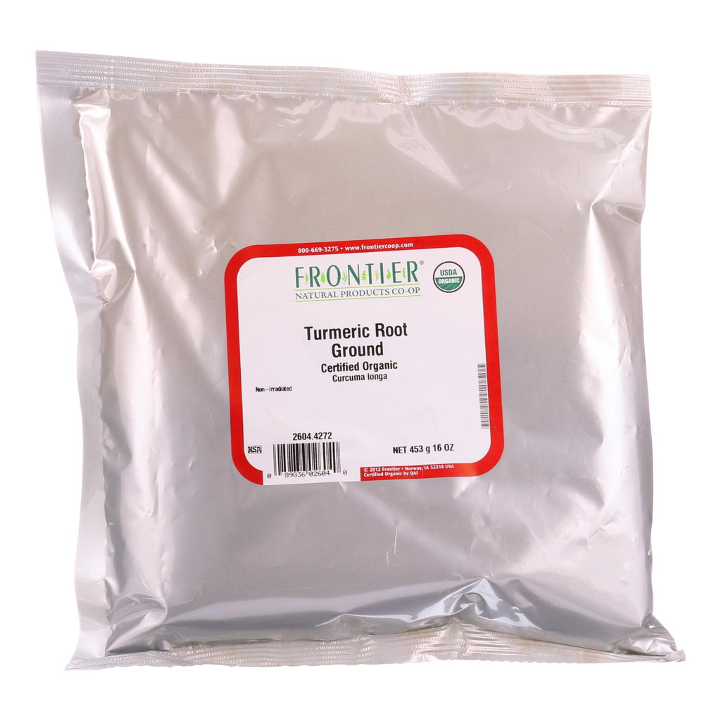 Frontier Herb Turmeric Root - Organic - Powder - Ground - Bulk - 1 Lb - Lakehouse Foods