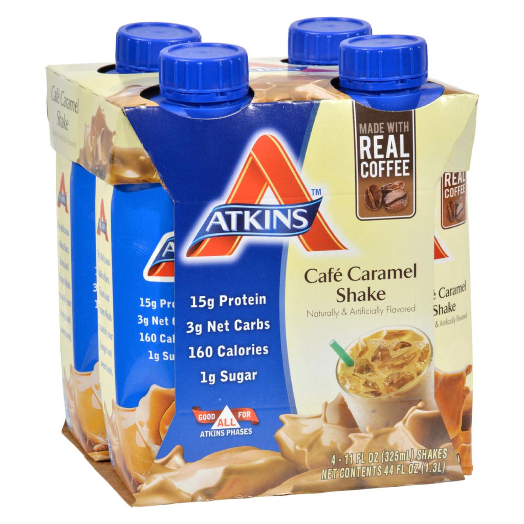 Atkins Advantage Rtd Shake Cafe Caramel - 11 Fl Oz Each - Pack Of 4 - Lakehouse Foods