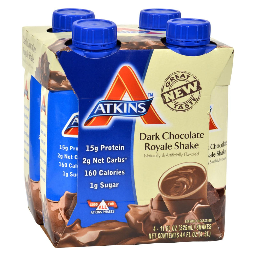 Atkins Advantage Rtd Shake Dark Chocolate Royale - 11 Fl Oz Each - Pack Of 4 - Lakehouse Foods