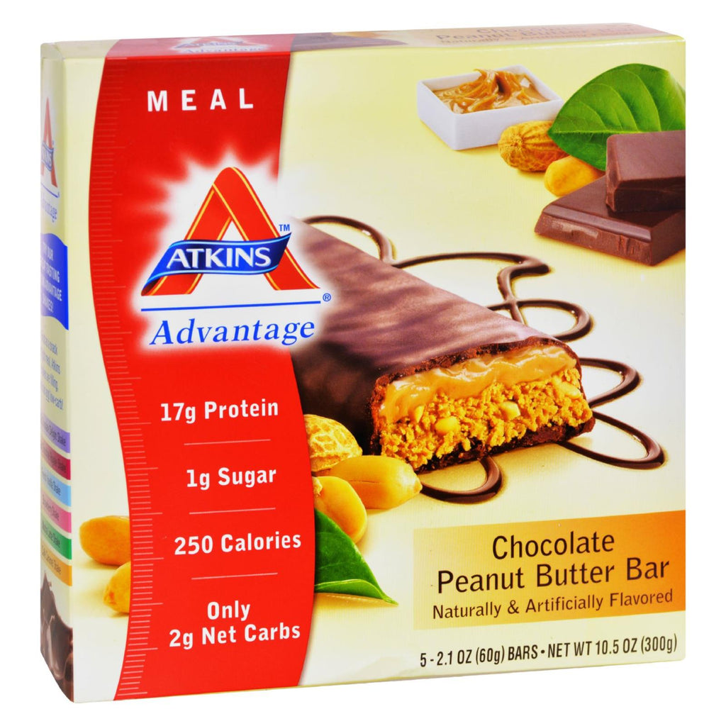 Atkins Advantage Bar Chocolate Peanut Butter - 5 Bars - Lakehouse Foods