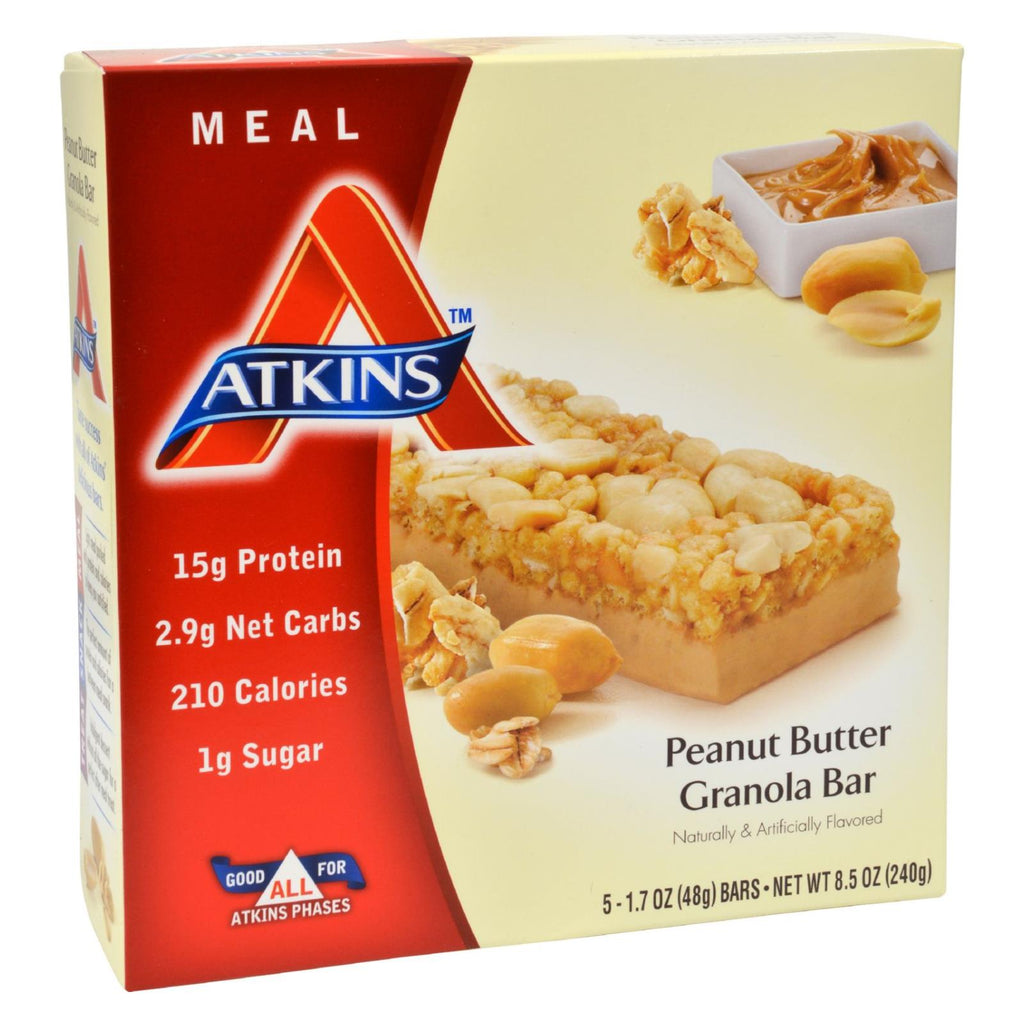 Atkins Advantage Bar Peanut Butter Granola - 5 Bars - Lakehouse Foods