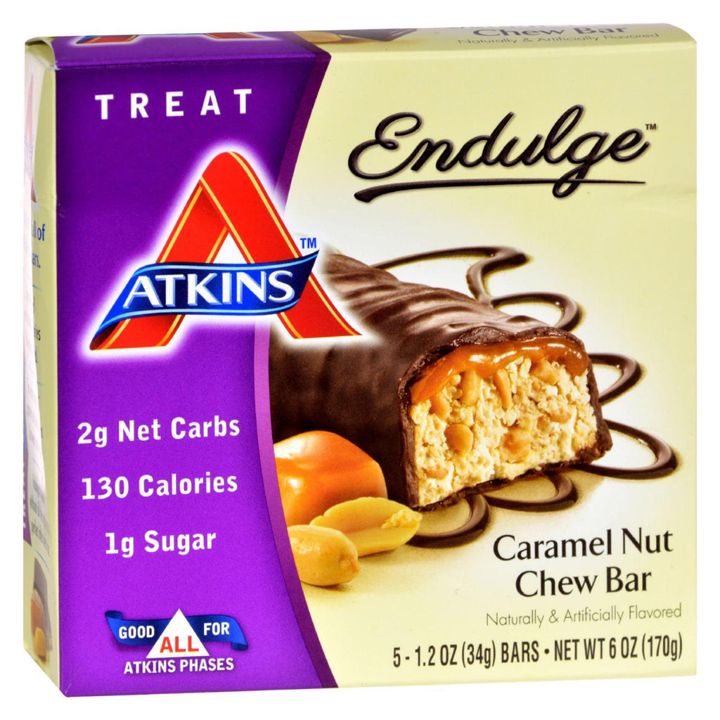 Atkins Endulge Bar Caramel Nut Chew - 5 Bars - Lakehouse Foods