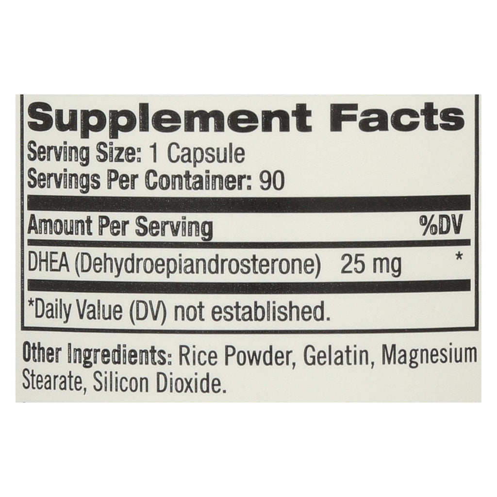 Natrol Dhea - 25 Mg - 90 Capsules - Lakehouse Foods