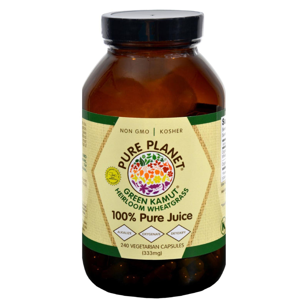 Pure Planet Green Kamut Wheatgrass - 240 Vegetarian Capsules - Lakehouse Foods