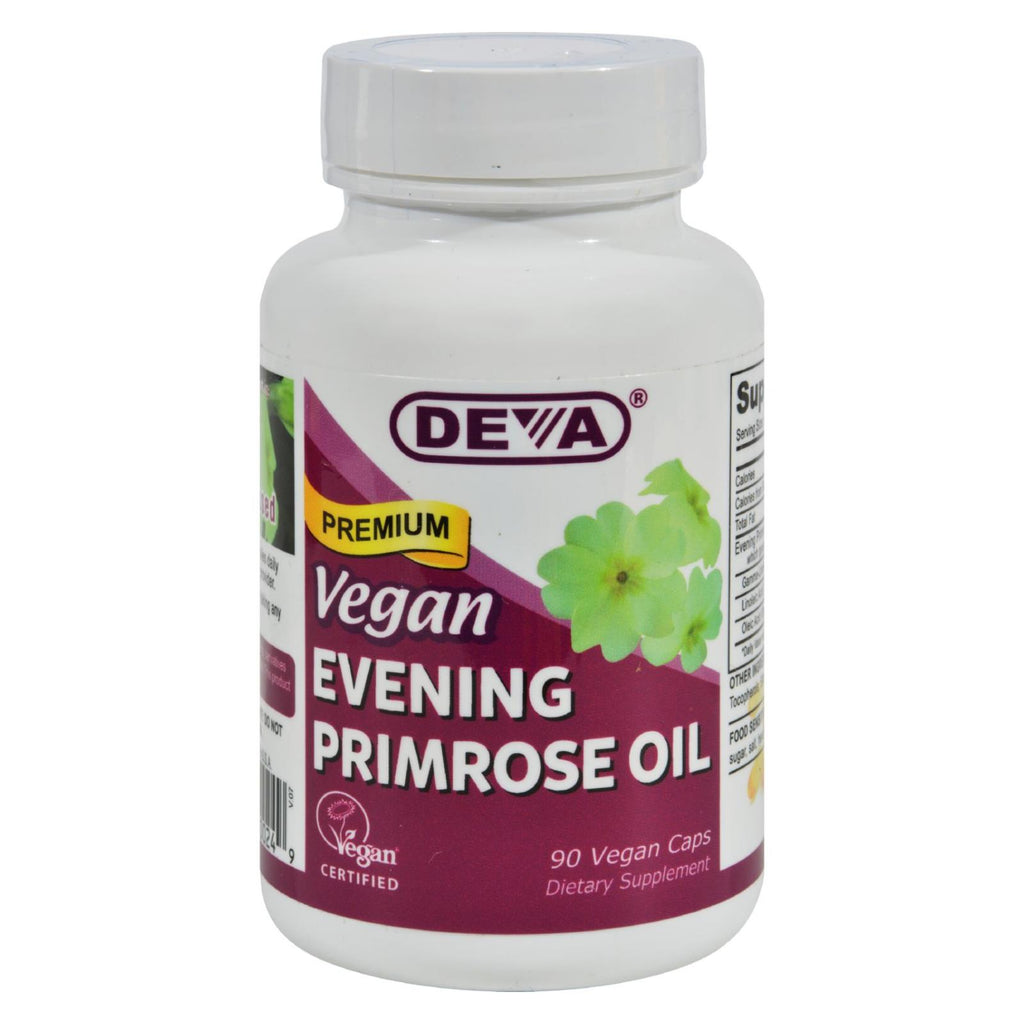 Deva Vegan Vitamins - Evening Primrose Oil - 90 Vegan Capsules - Lakehouse Foods