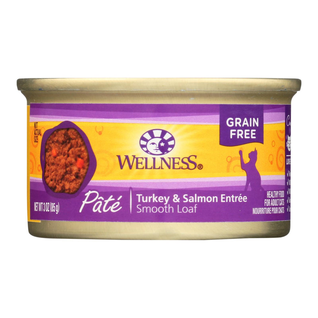 Wellness Pet Products Cat Food - Turkey And Salmon Recipe - Case Of 24 - 3 Oz. - Lakehouse Foods