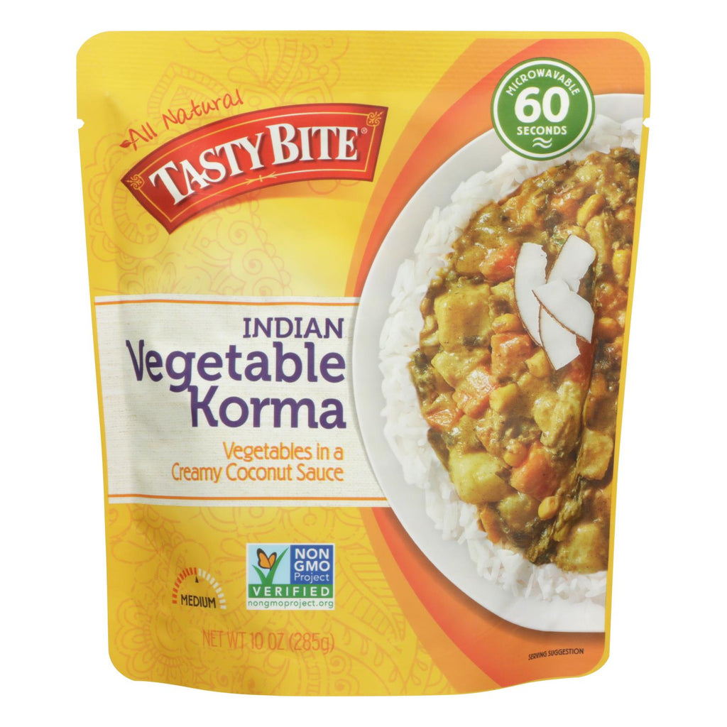 Tasty Bite Entree - Indian Cuisine - Vegetable Korma - 10 Oz - Case Of 6 - Lakehouse Foods