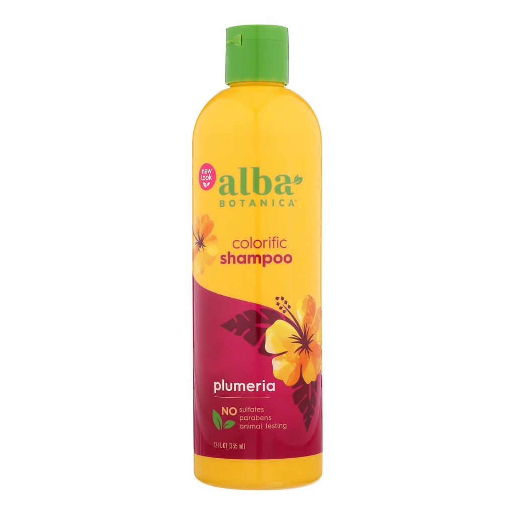 Alba Botanica - Hawaiian Natural Shampoo Colorific Plumeria - 12 Fl Oz - Lakehouse Foods