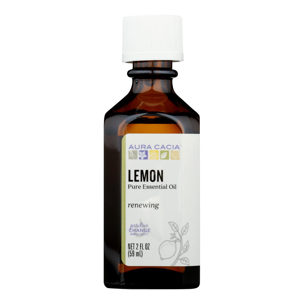 Aura Cacia - Essential Oil - Lemon - 2 Fl Oz - Lakehouse Foods
