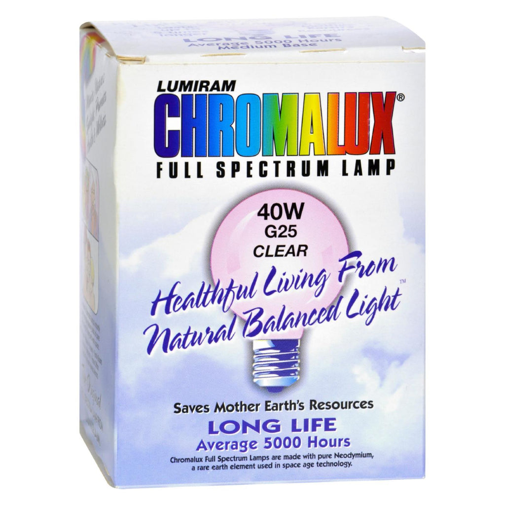 Chromalux Light Bulb Golbe Clear - 40w Bulb. - Lakehouse Foods