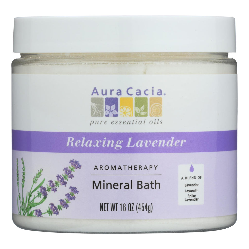Aura Cacia - Aromatherapy Mineral Bath Lavender Harvest - 16 Oz - Lakehouse Foods