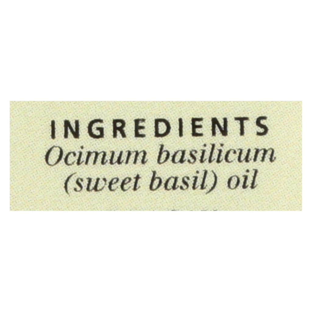 Aura Cacia - Pure Essential Oil Sweet Basil - 0.5 Fl Oz - Lakehouse Foods