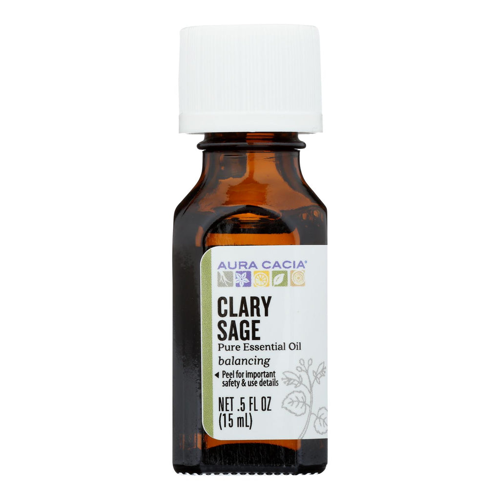 Aura Cacia - Essential Oil Clary Sage - 0.5 Fl Oz - Lakehouse Foods