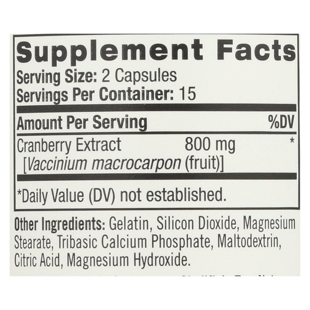 Natrol Cranberry Extract - 800 Mg - 30 Capsules - Lakehouse Foods