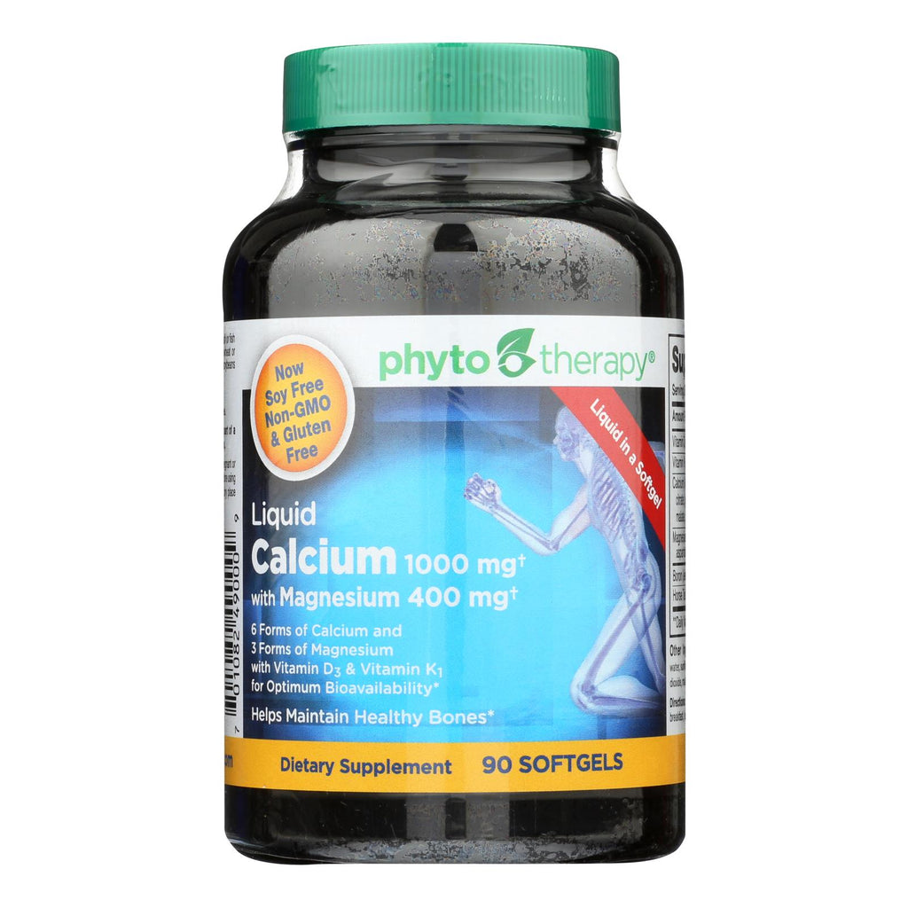 Phyto-therapy Liquid Calcium - 1000 Mg - 90 Softgels - Lakehouse Foods