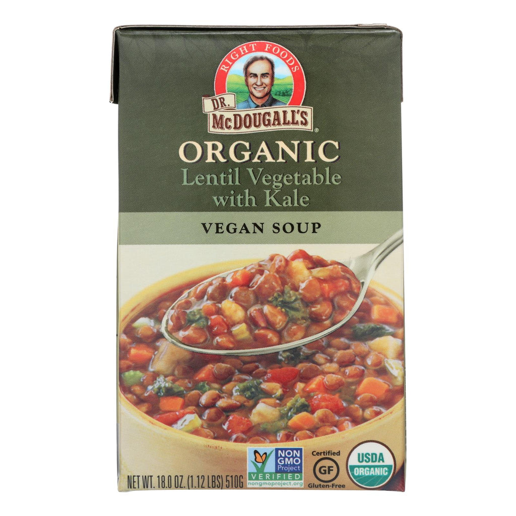 Dr. Mcdougall's Organic Lentil Vegetable Soup - Case Of 6 - 18 Oz. - Lakehouse Foods