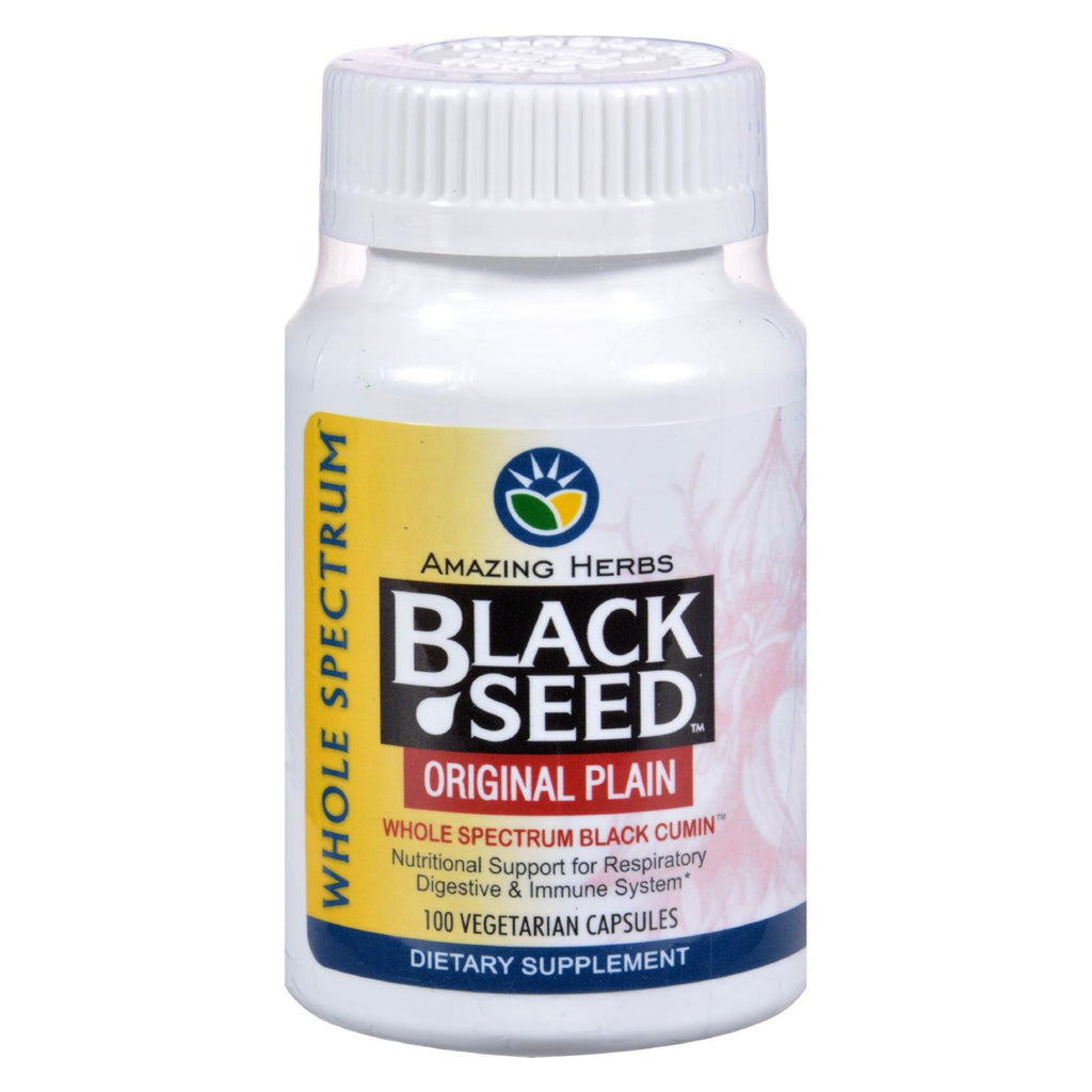 Amazing Herbs - Black Seed - 100 Capsules - Lakehouse Foods