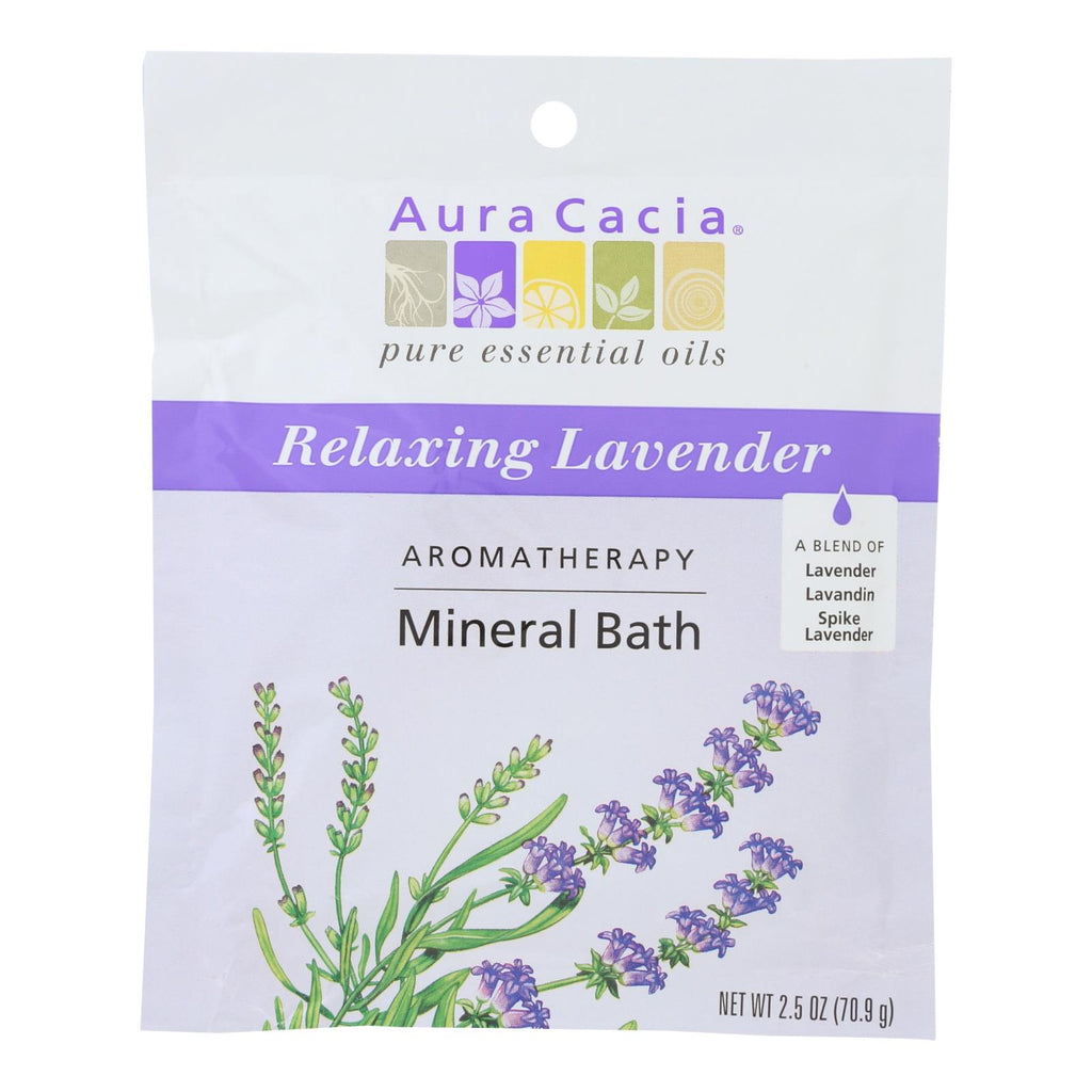 Aura Cacia - Aromatherapy Mineral Bath Lavender Harvest - 2.5 Oz - Case Of 6 - Lakehouse Foods