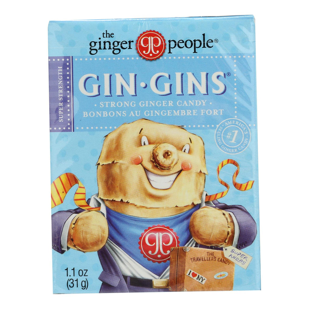 Ginger People Gingins Super Boost Candy - Case Of 24 - 1.1 Oz - Lakehouse Foods