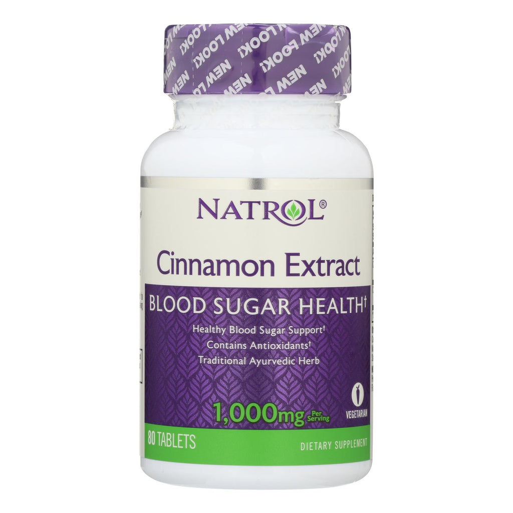Natrol Cinnamon Extract - 1000 Mg - 80 Tablets - Lakehouse Foods