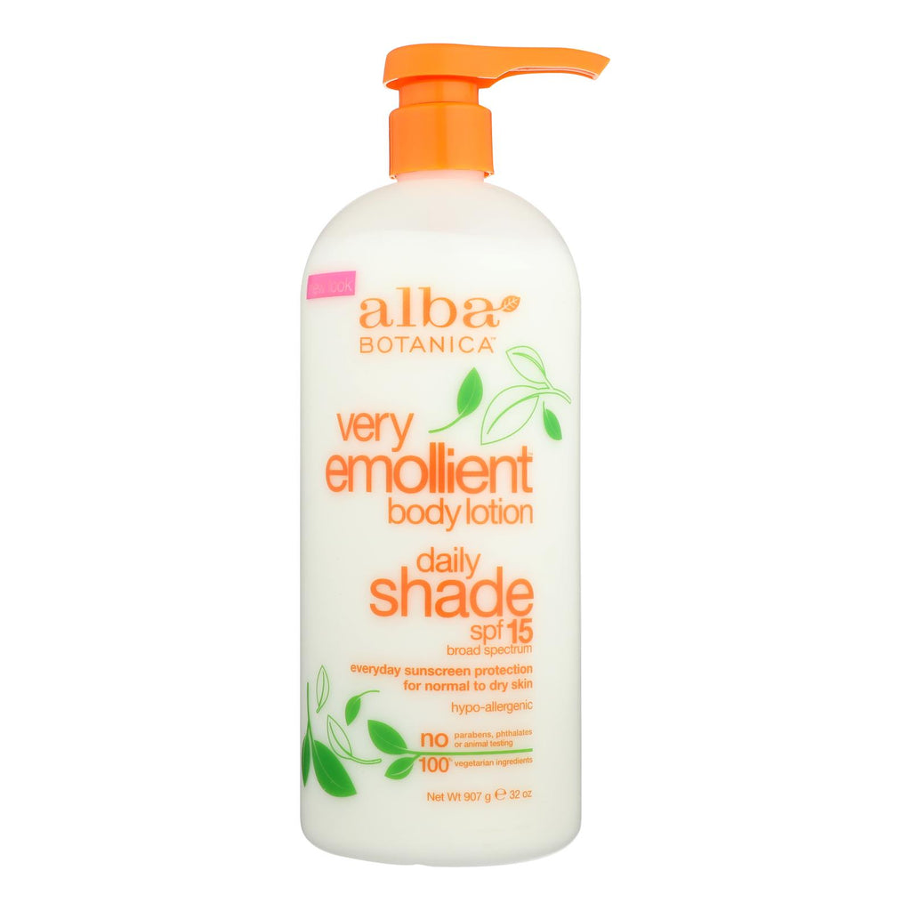 Alba Botanica - Very Emollient Natural Body Lotion Spf 15 - 32 Fl Oz - Lakehouse Foods