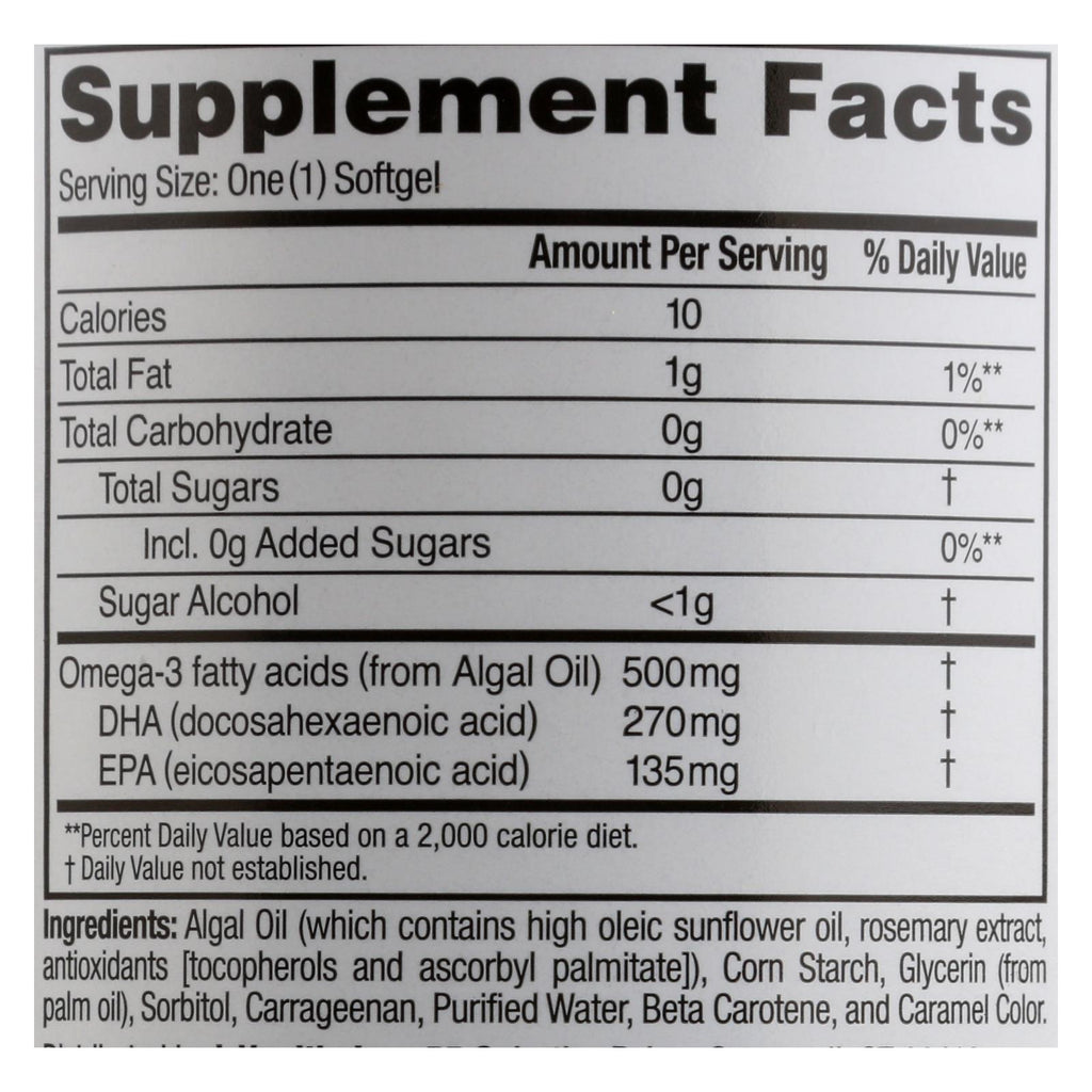 Amerifit Nutrition Ovega-3 - 500 Mg - 60 Vegetarian Softgels - Lakehouse Foods