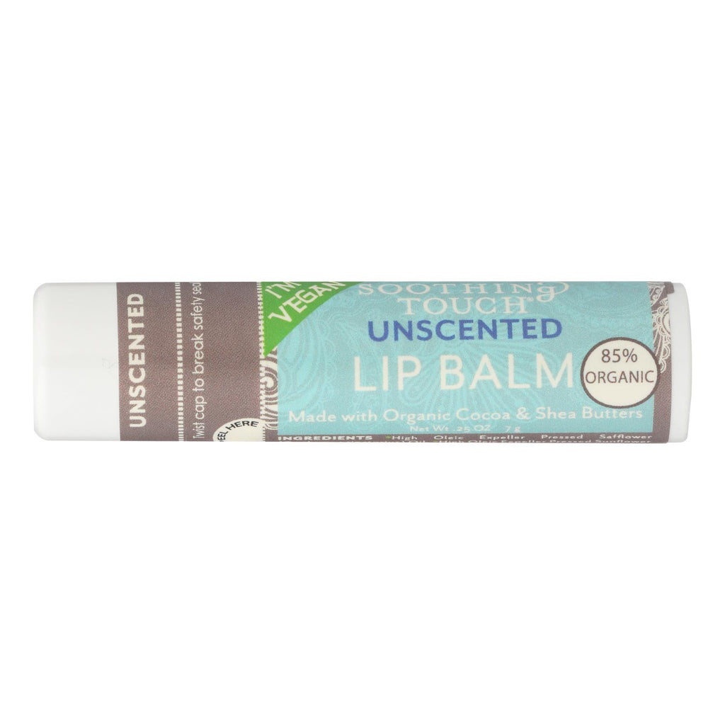 Soothing Touch Lip Balm - Vegan Unscented - Case Of 12 - .25 Oz - Lakehouse Foods