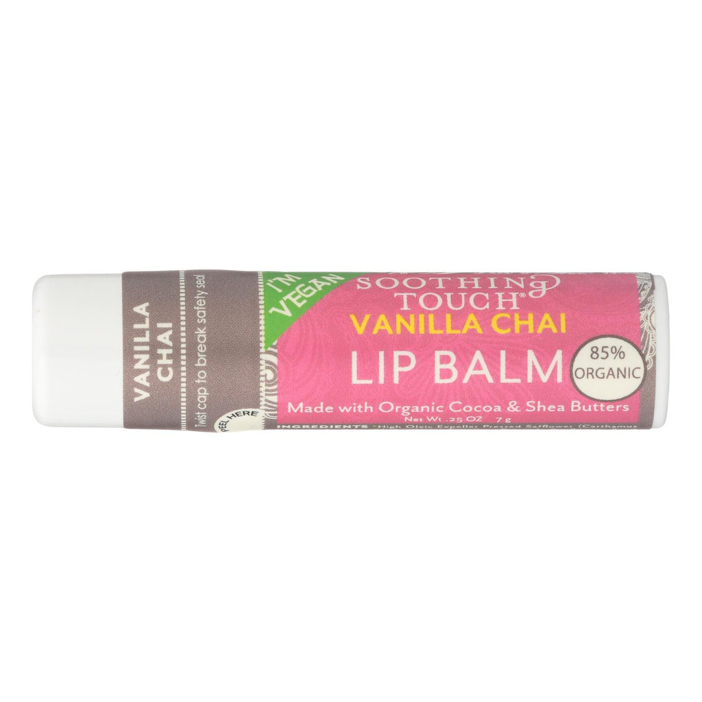 Soothing Touch Lip Balm - Vegan Vanilla Chai - Case Of 12 - .25 Oz - Lakehouse Foods