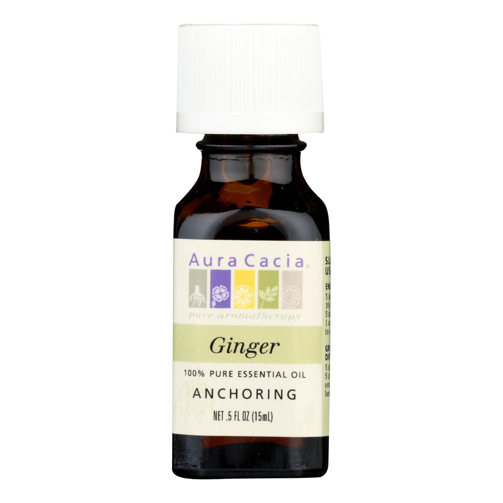 Aura Cacia - Essential Oil Ginger - 0.5 Fl Oz - Lakehouse Foods