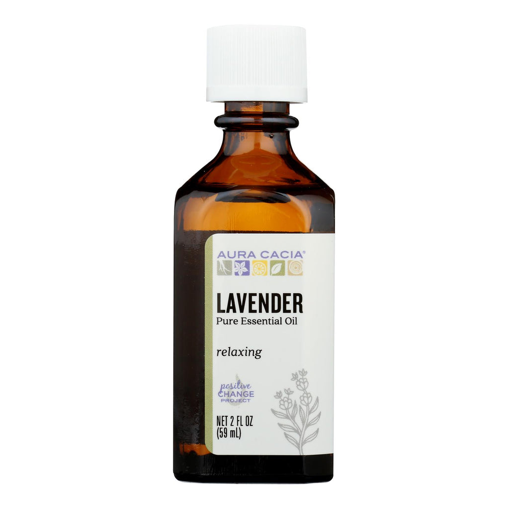 Aura Cacia - Pure Essential Oil Lavender - 2 Fl Oz - Lakehouse Foods