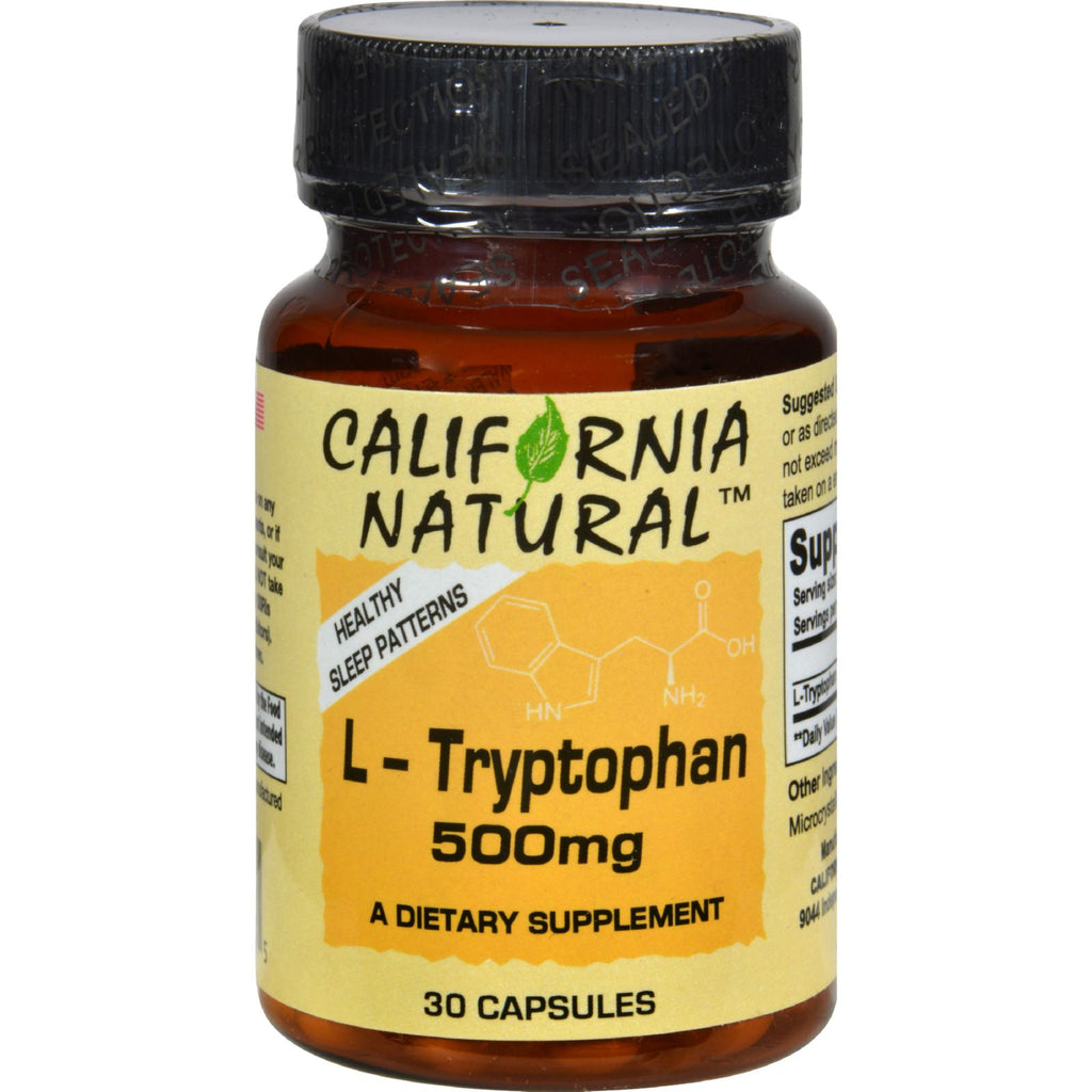 California Natural L-tryptophan - 500 Mg - 30 Capsules - Lakehouse Foods